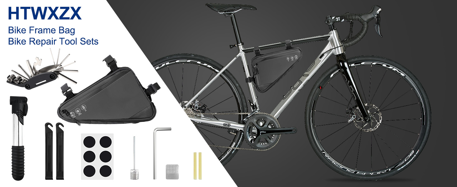 2L Bike Frame Storage Bag with Water Resistant Reflective