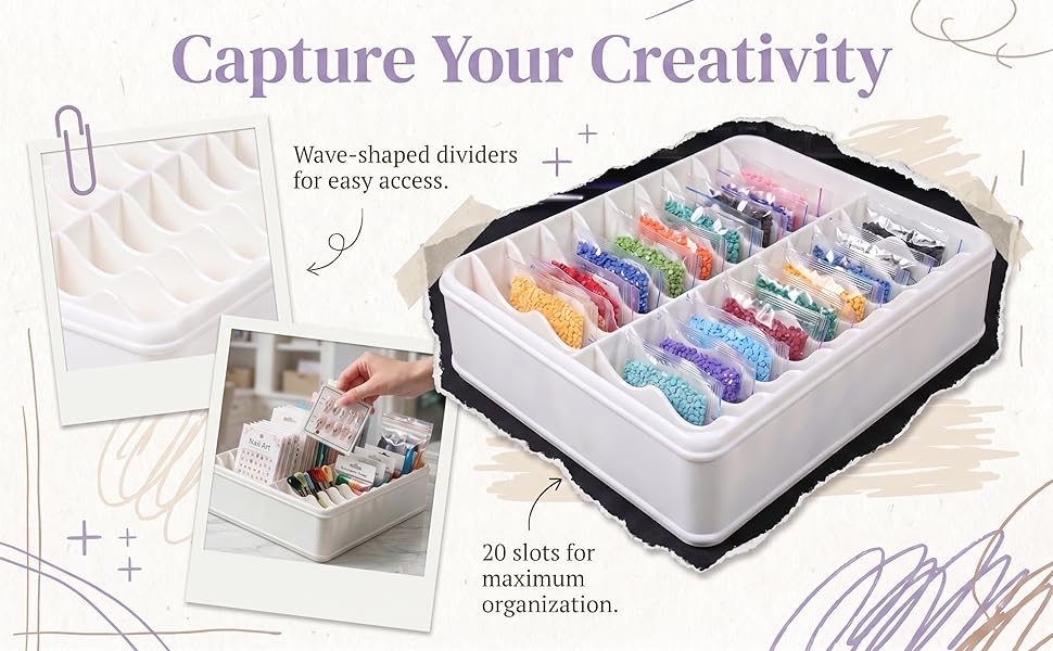 organizer for diamond art labels bags