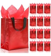 KeerxunBag 12pcs Reusable Gift Bags(Includes Tissue Paper) Gift bag with handle Birthdays Parties...