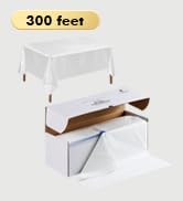 54 Inch X 300 Feet Plastic Table Cloths with Cutter Box, Disposable Table Cloths for Parties, Tab...