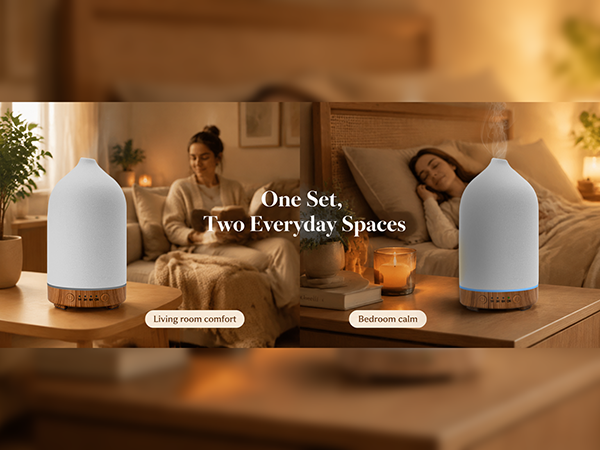 Gooamp 200ML Ceramic Essential Oil Diffuser
