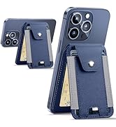 HiWe for MagSafe Wallet Stand with Privacy Flap, Strongest Magnetic Wallet for iPhone 16/15/14/13...