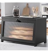 Kitsure Bread Box - Wooden Bread Box for Kitchen Countertop, Large Capacity Kitchen Countertop Or...
