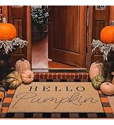 Tinideya 2 Pcs Door Mat Welcome Non Slip Coir Mats Floor Layering Doormats Seasonal for Front Por...