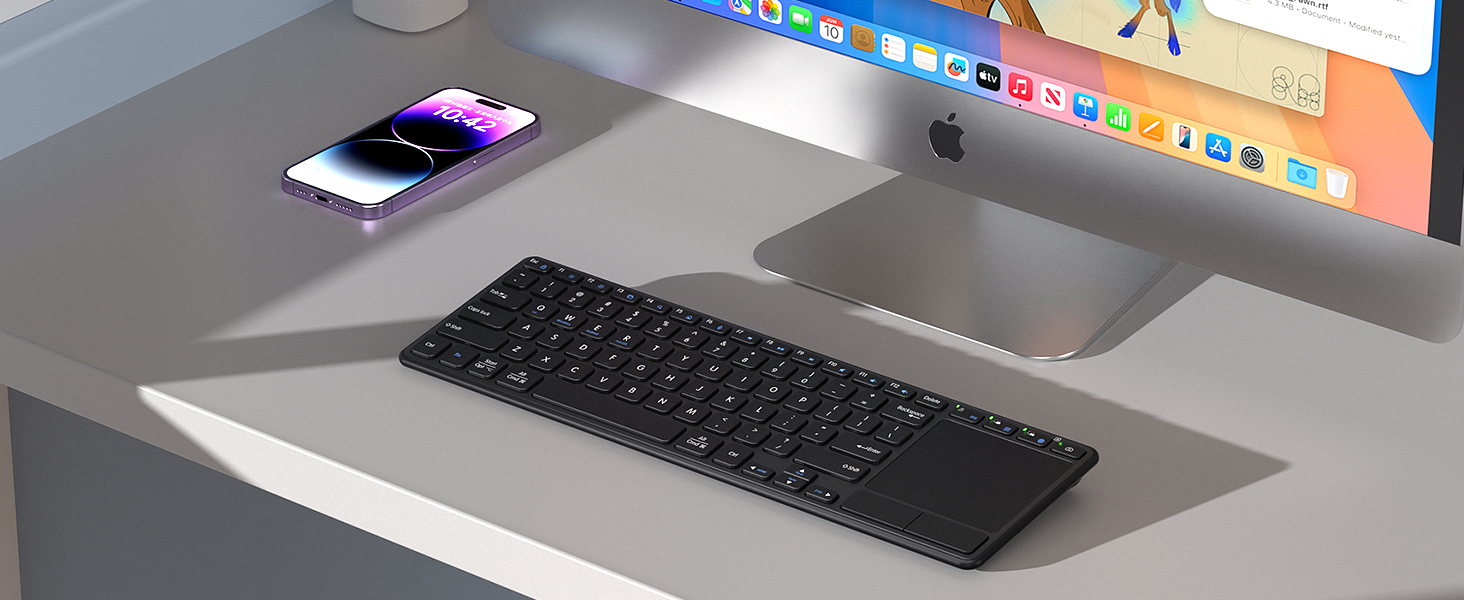 wireless keyboard with touchpad