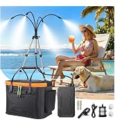 Portable Misting System with Standing, 6000mAh Water Cooling Misters Set for Outside Patio - 20L ...