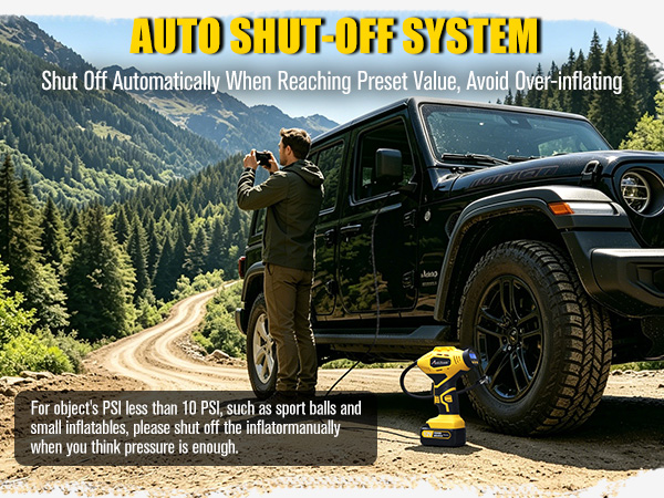 Air compressor with auto shut-off system