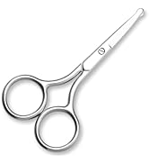 FEITA Small Nose Hair Scissors Round Tip Design, Men's grooming Scissors Professional Facial safe...