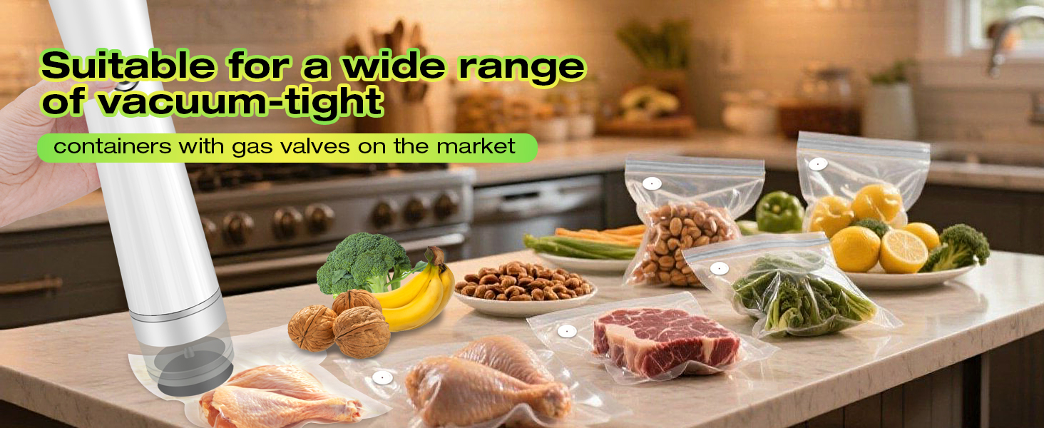 Can effectively vacuum seal food in less than 5 seconds