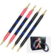 UCINNOVATE 11 AWG HiFi BFA Z Plugs Banana Speaker Cables, 4 Pack 20cm Audiophile OFC Gold Plated ...