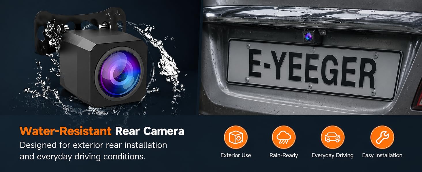 Waterproof rear camera