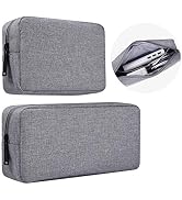 Portable Electronics Accessories Storage Bag, 2PCS Big + Small Carrying Case Travel Cable Organiz...