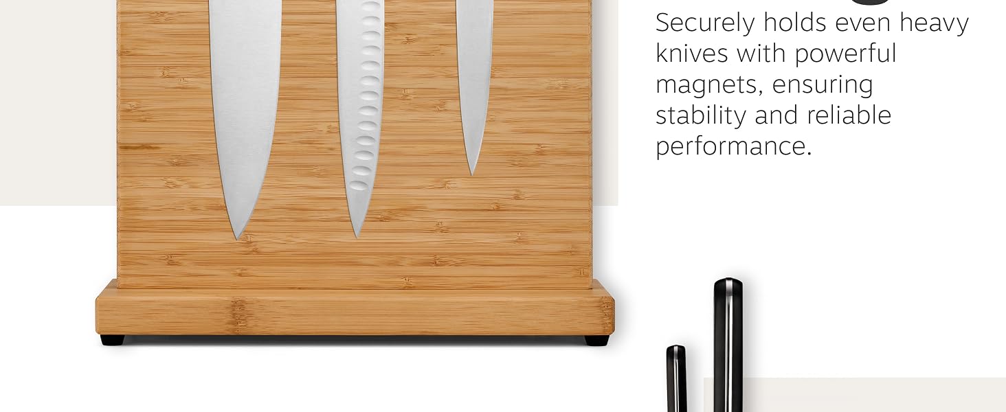 Magnetic Knife Block in Bamboo