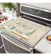 HOMETITUTE Electric Stove Top Covers 28x20 Inches Heat Resistant Glass Cooktop Covers Counter Pro...