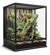 NEPTONION 24"x18"x24" Reptile Terrarium, Modular Aluminum-Frame Glass Vivarium for Large Arboreal...