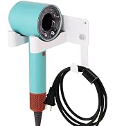 Hair Dryer Holder, Aluminum Alloy Blow Dryer Holder with Adhesive/Screw Installation, Universal H...