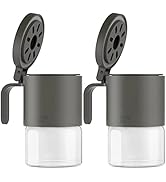 Zuutii Glass Spice Jars Moisture-Proof Spice Containers with Spoons, Set of 2 10oz/300ml Spice Bo...