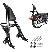 DSISIMO Detachable Rear Passenger Backrest Sissy bar With Luggage Rack Rotary Docking Latches Cli...