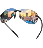 Vepiant Polarized Sunglasses for Men and Women Rimless Frame Driving Glasses UV400 Protection Sha...