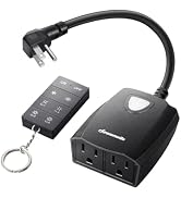 DEWENWILS Outdoor Dimmer for String Lights, 125V, 100FT Remote Control Range, Waterproof Plug- in...