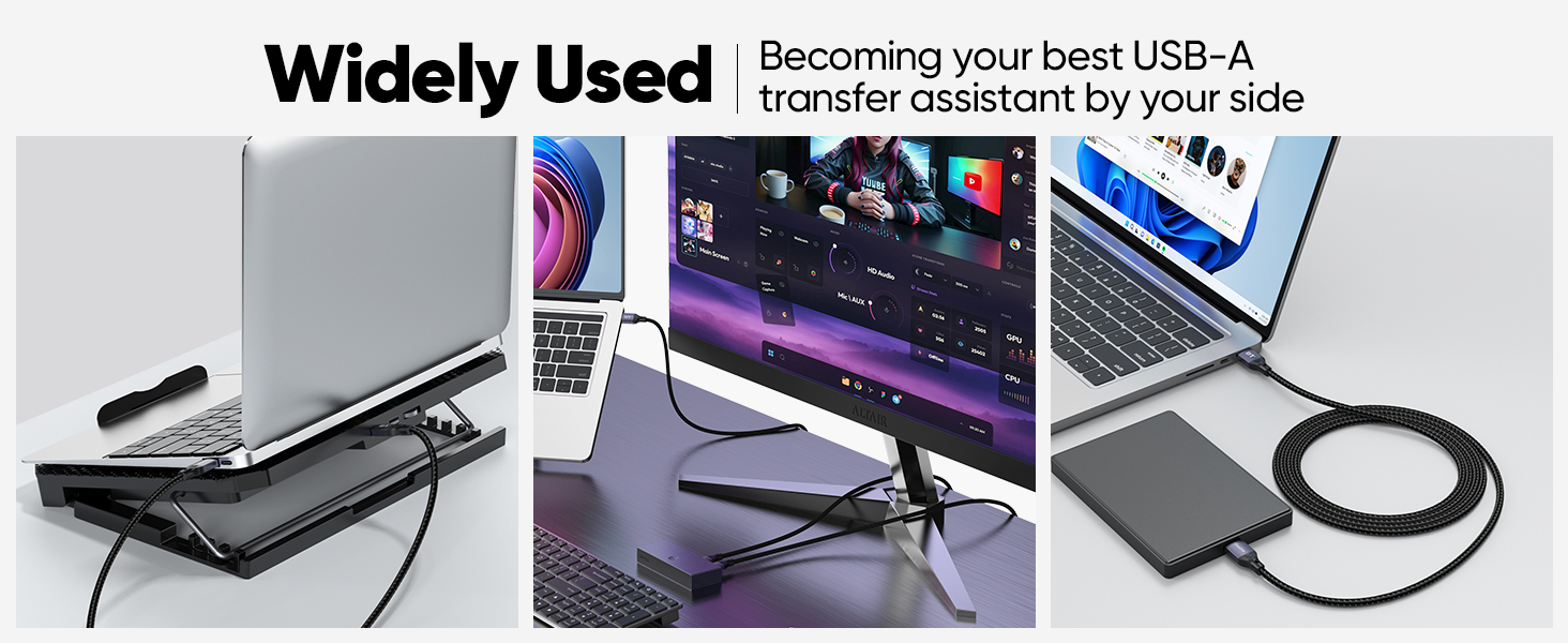 USB A to USB A Cable 10ft