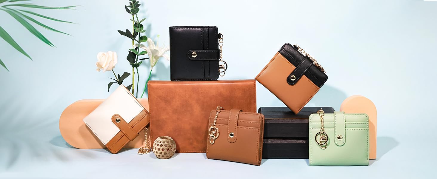PU Leather Bifold Cash Zipper Travel Wallet