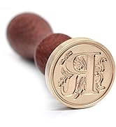 Medieval Initial Alphabet Stamps for Sealing Wax, Brass Head Wooden Handle, Decorate Thanksgiving...