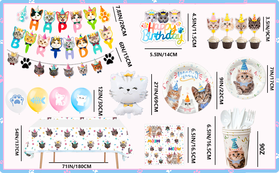cat birthday decorations