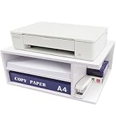 SONGWAY Printer Stand with Storage for Desk - Desktop Printer Shelf, Monitor Stand Riser, Desk Pa...