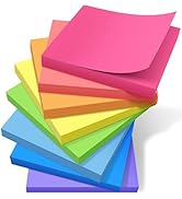 8 Pads Sticky Notes 3x3 Inches,Bright Colors Self-Stick Pads, Easy to Post for Home, Office, Note...