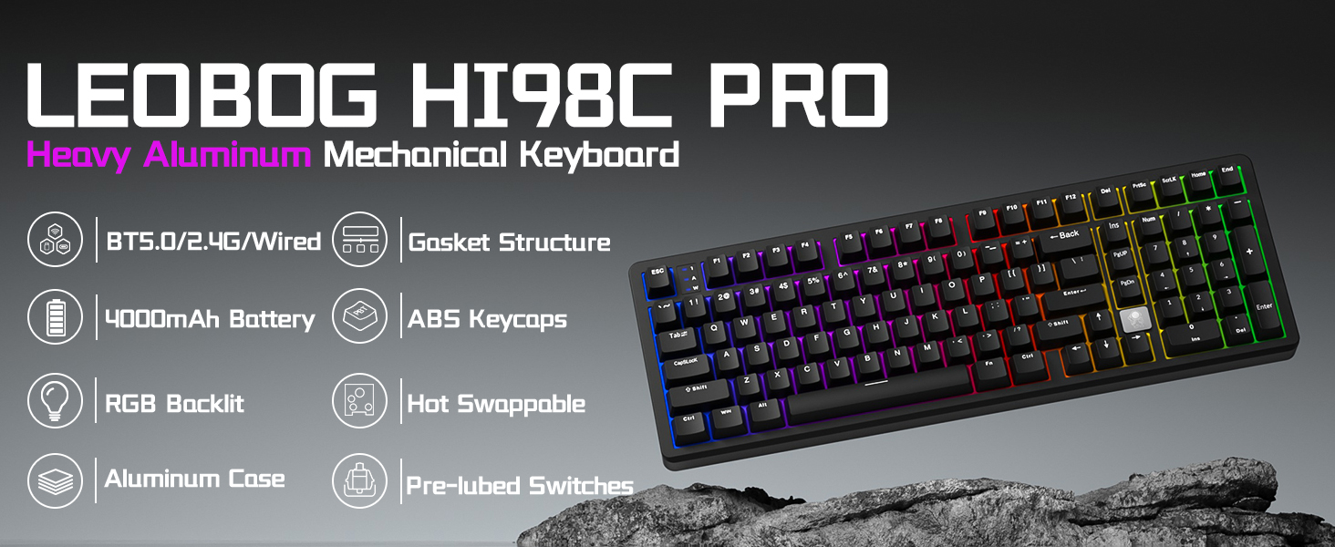 LEOBOG HI98C PRO Wireless Mechanical Gaming Keyboard