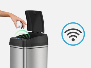 touchless sensor lid operation automatic trash can