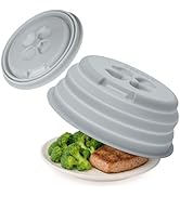 haakaa Collapsible Silicone Microwave Splatter Cover for Food, Vented Lid with Easy-Lift Grip, Pl...