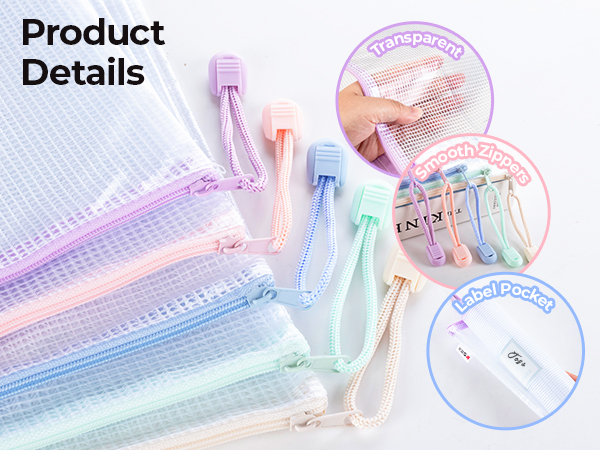 clear zipper pouches