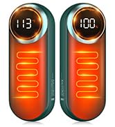 Hand Warmers Rechargeable,12000mAh Electric Hand Warmers with Light, 2 Pack Pocket Hot Hands Reus...