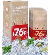 CoolRush Towel with Natural Mint Extract, Instant 3-Second Cooling Towel, Reusable Sports Cooling...