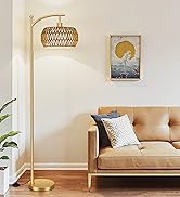 rattan floor lamp arc floor lamps for living room floor lamp boho lamps for living room
