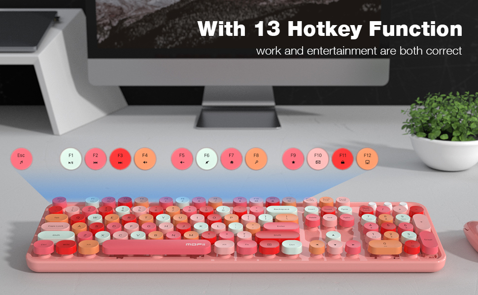 cute aesthetic keyboard and mouse
