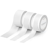 MakeID L1-C Label Maker Tape, 3-Roll 9/12/16mm Continuous Thermal Laminated Refills for Office La...