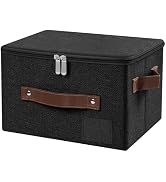 Lucky Monet 1PCS Storage Bins with Zipper Lids 10"x8"x7" Foldable Lidded Fabric Storage Boxes Bas...
