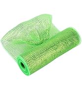 MEEDEE Lime Green Mesh Ribbon 10 Inch x 10 Yards - Halloween Deco Mesh Roll for Wreath Making, Ch...