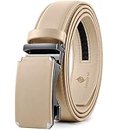 DOOPAI Belt Men, Ratchet Belt Dress Adjustable 1 3/8" Genuine Leather Designer Belt, Size Length ...