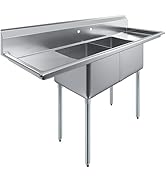 AmGood Stainless Steel Prep & Utility Sink | 304 Stainless Steel | Restaurant, Kitchen, Laundry, ...