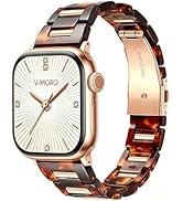 V-MORO Resin Band Compatible with Apple Watch 42mm 41mm 40mm 38mm,Fashion Lightweight Bracelet wi...