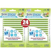 SANI 360° Sani Sticks Drain Cleaner and Deodorizer, Enzyme Pipe Cleaners, Eliminate Odors, Preven...