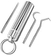 Stainless Steel Metal Toothpicks 3 Packs Teeth Cleaning Tools Stainless Steel Set Consists of 1 S...