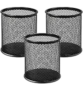 MaxGear Pen Holder for Desk, 3 Pack Pencil Holder, Non-Slip EVA Pad, Premium Mesh Metal Pen Holde...