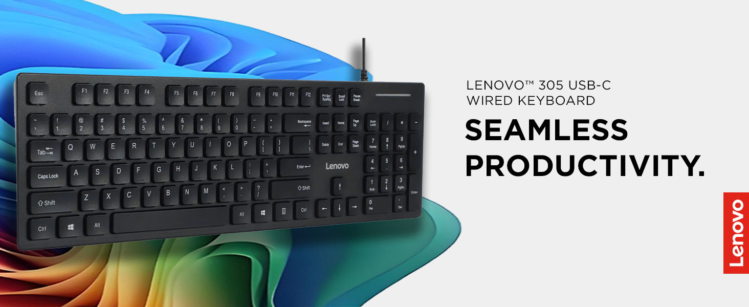 305 Wired USB-C Keyboard with Numeric Keypad