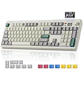 BOYI K104Pro Retro Mechanical Keyboard with TFT Smart Display&Knob,Gasket Structure HotSwap BT5.0...