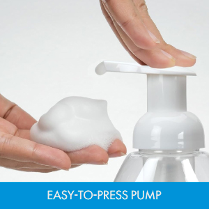 hand soap dispenser pump bottle liquid plastic container refillable foam toiletries clear body